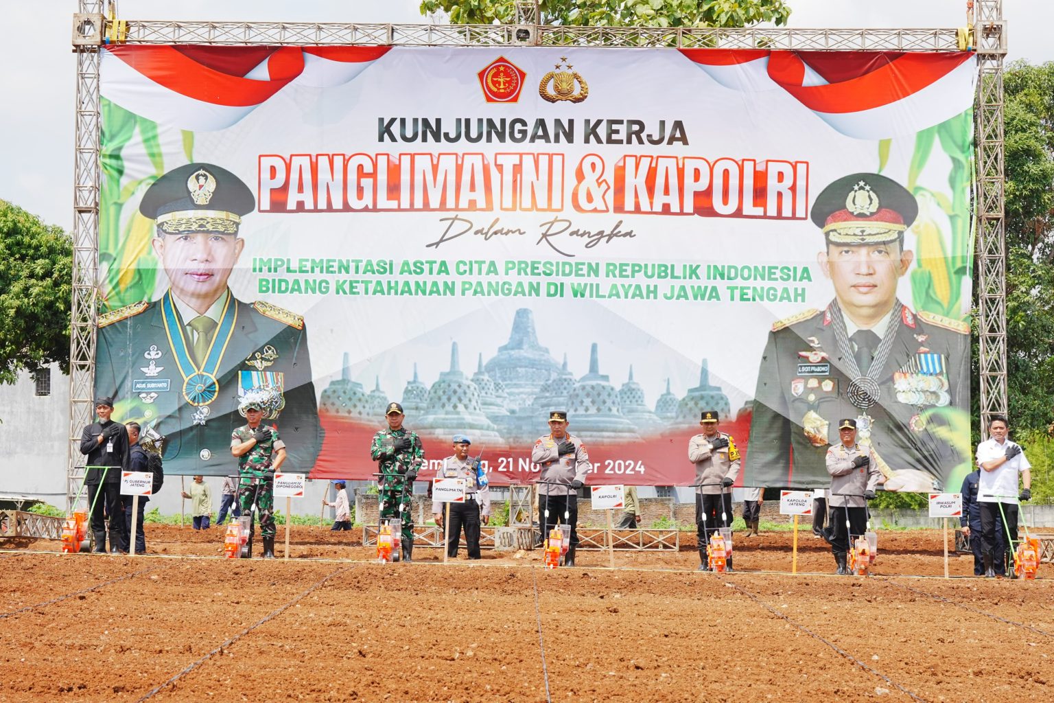 Kapolri-Panglima TNI Tinjau Kesiapan Program Ketahanan Pangan di Jawa Tengah